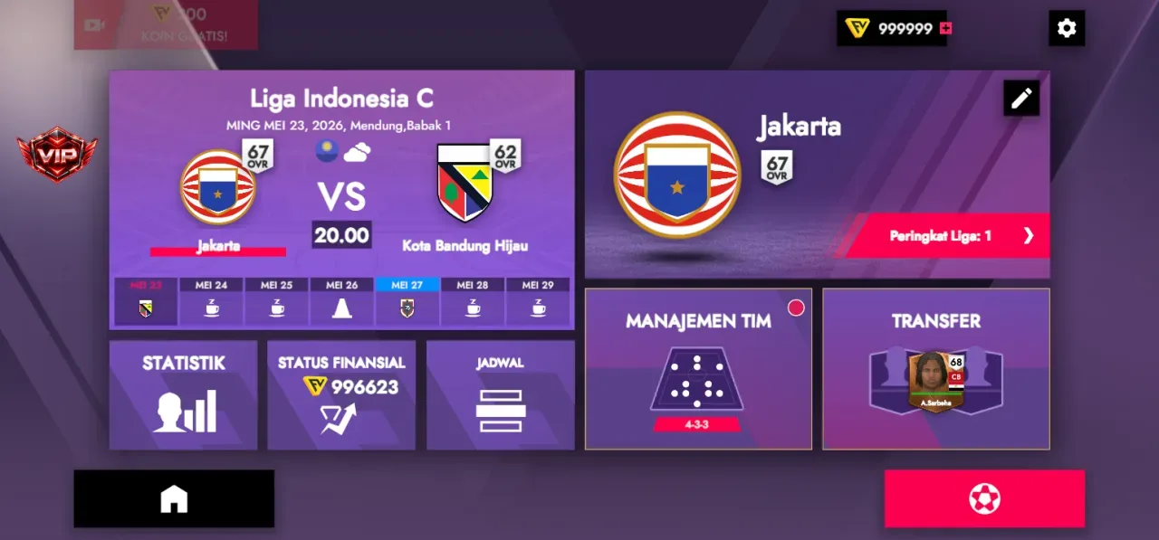 Football League 2026 — karier tim koin 999999