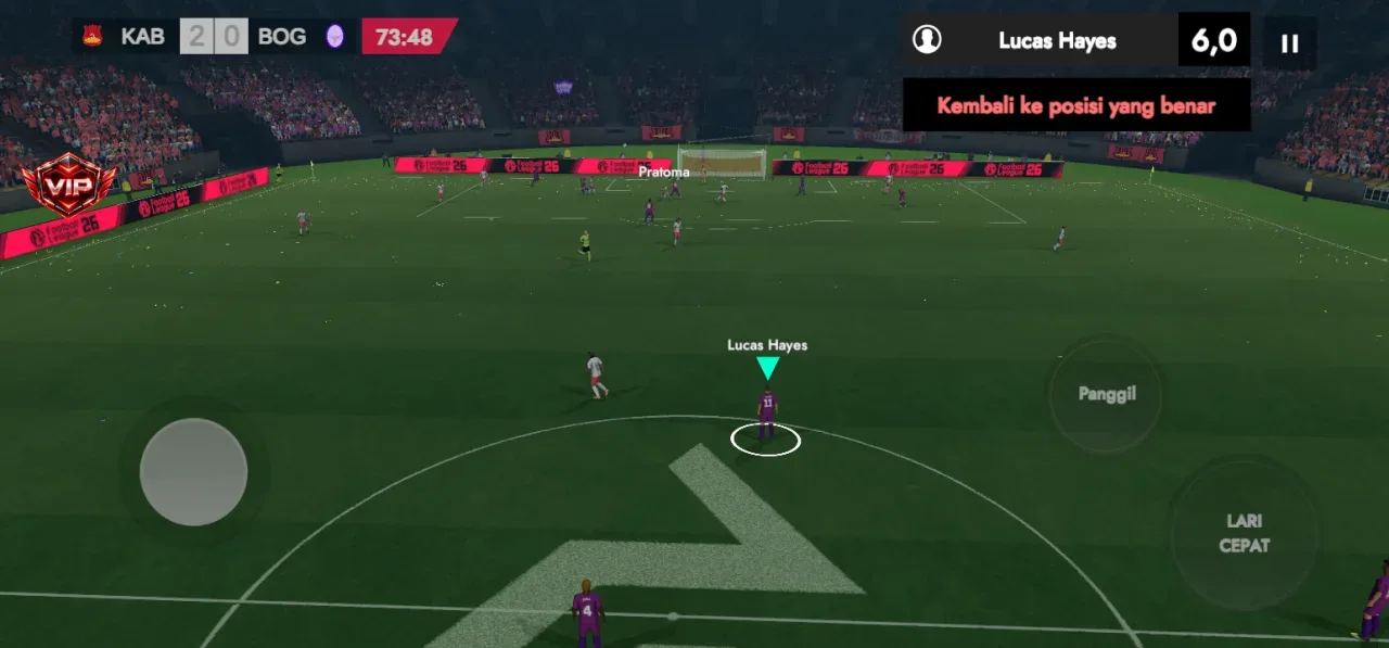 Football League 2026 — masuk sebagai pemain pengganti