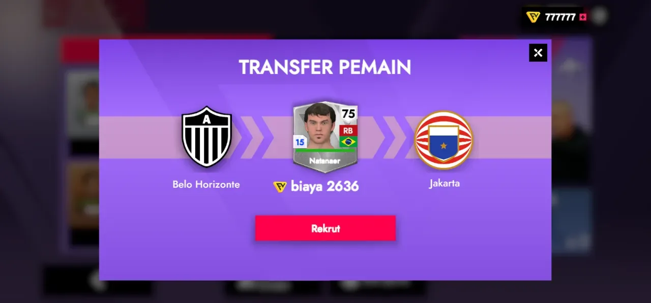 Football League 2026 — transfer pemain biaya 2636 koin