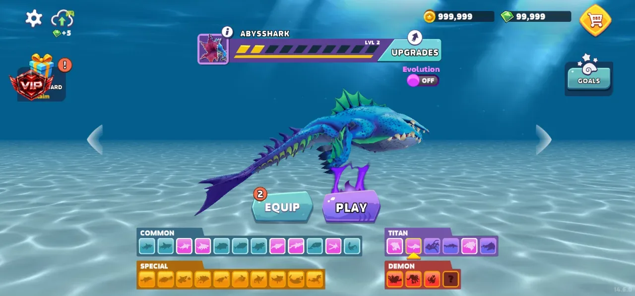 Hungry Shark Evolution — hiu titan abysshark