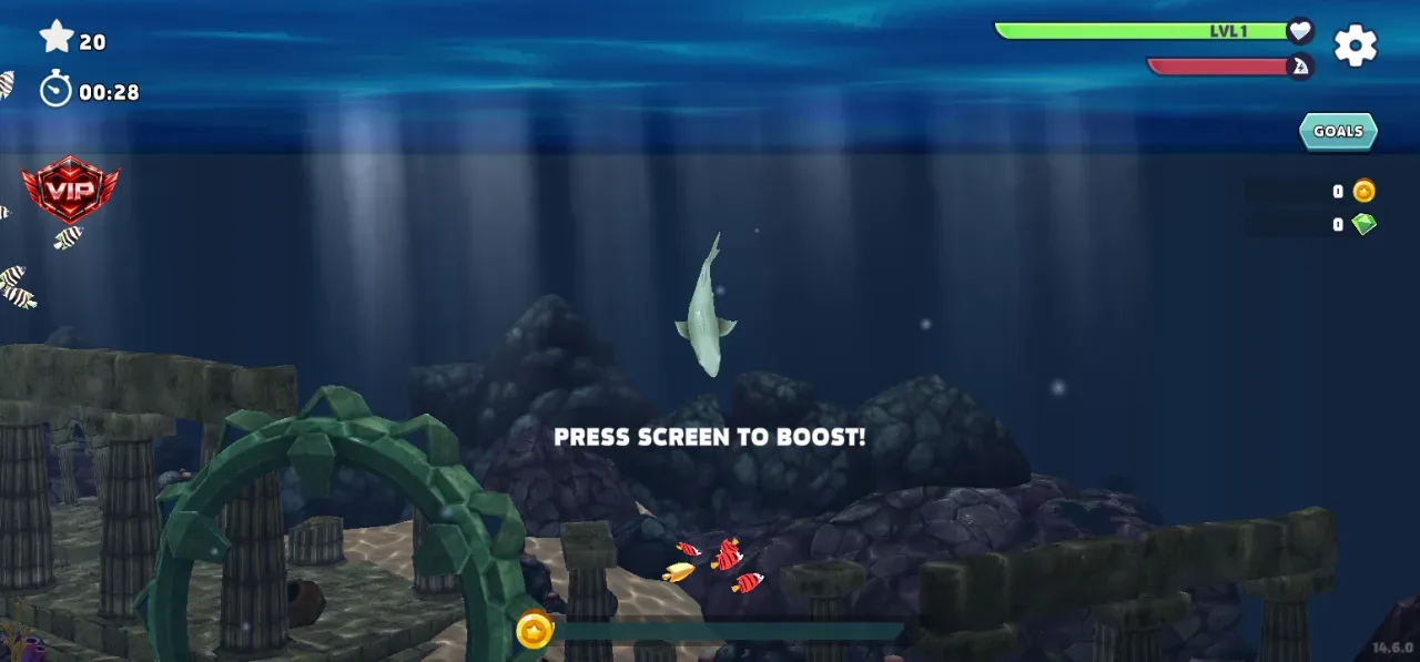 Hungry Shark Evolution — hp penuh god mode