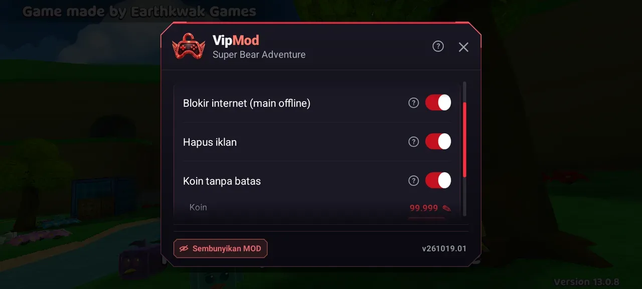 Super Bear Adventure — menu mod koin tanpa batas