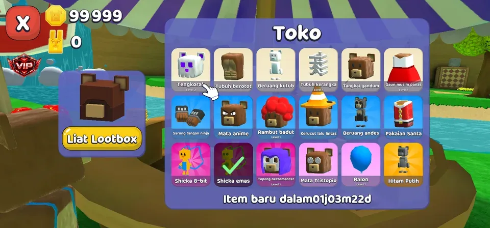 Super Bear Adventure — saldo tetap 99999 setelah membeli